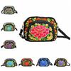 Peony Embroidery Flower Shoulder Bag Canvas Zipper Flower Purse Wallets  Daily