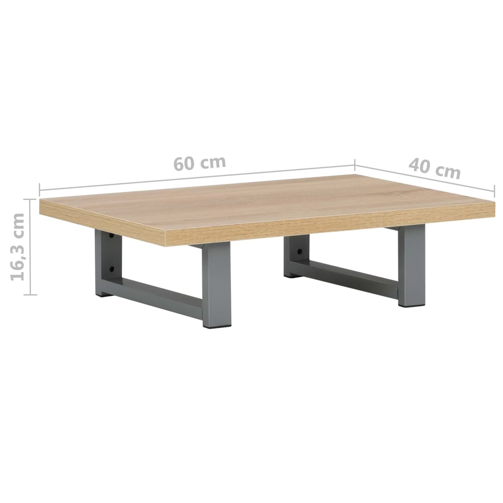 2 Piece Bathroom Furniture Set Ceramic Oak Brown