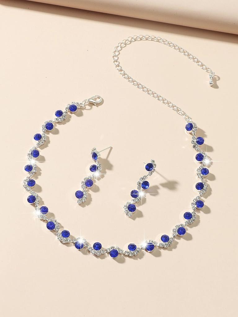 Earrings, Bracelets, Necklaces 2-Piece Jewelry Set, Claw Chain, Bride Fresh Birthday Party Gift, Xiaoxiangfeng Set.