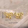 Retro Geometric 304 Stainless Steel Ear Studs with Concave-Convex Design