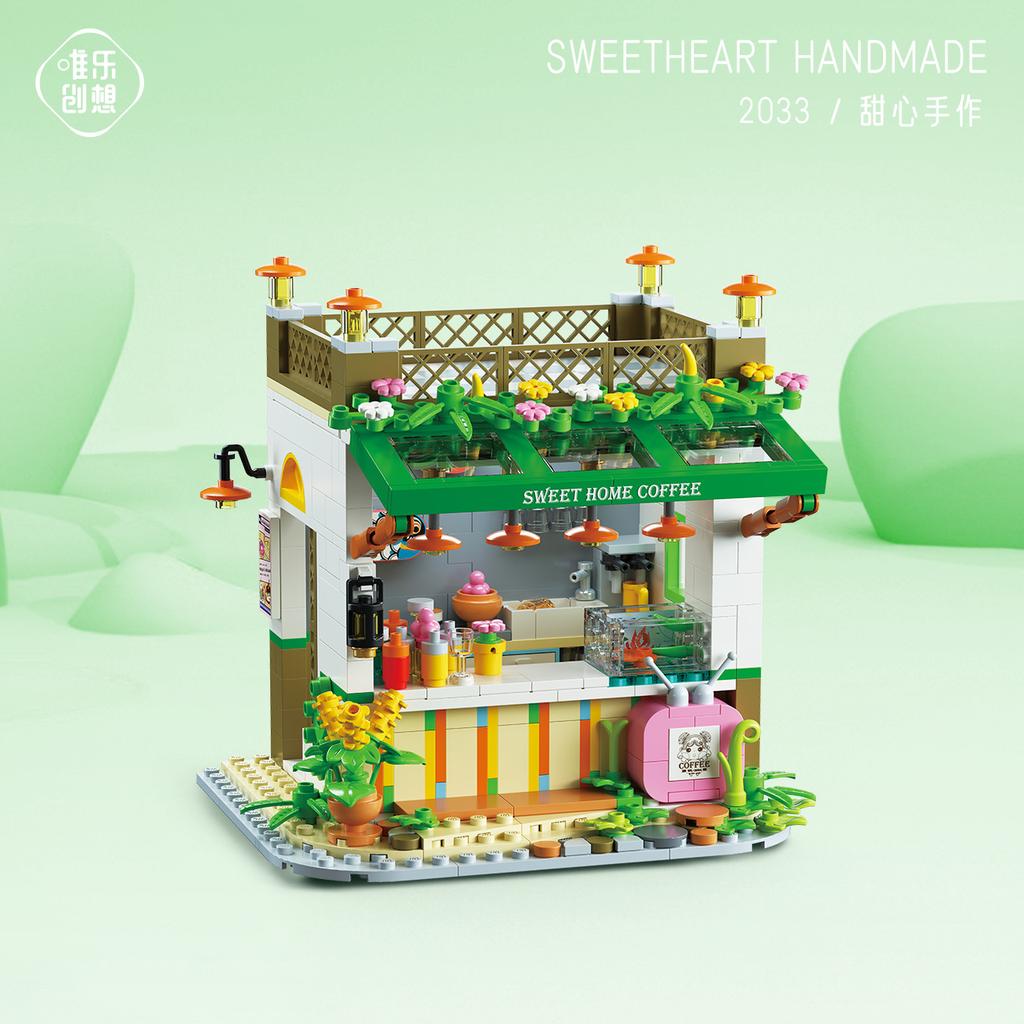 Compatible Lego Building Block Mini City Building Street View Snack Street Puzzle Children'S Toys Boys And Girls Institutional Gifts