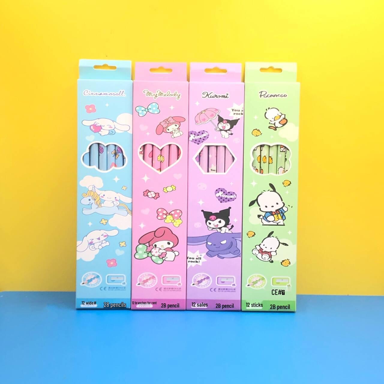 

Мультяшний студентський набір для письма з 12 предметів для дитячого садка: Дерев яний олівець з точилкою та гумкою HB