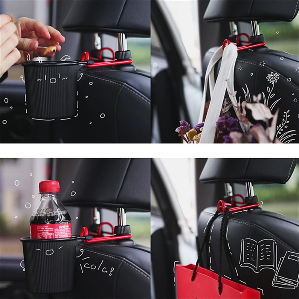 Car Seat Hook Headrest Hook Smartphone Holder Multi Hook Set Double Seat Hook Mobile Holder Car Holder Car Storage Hook Luggage Hang Umbrella Han