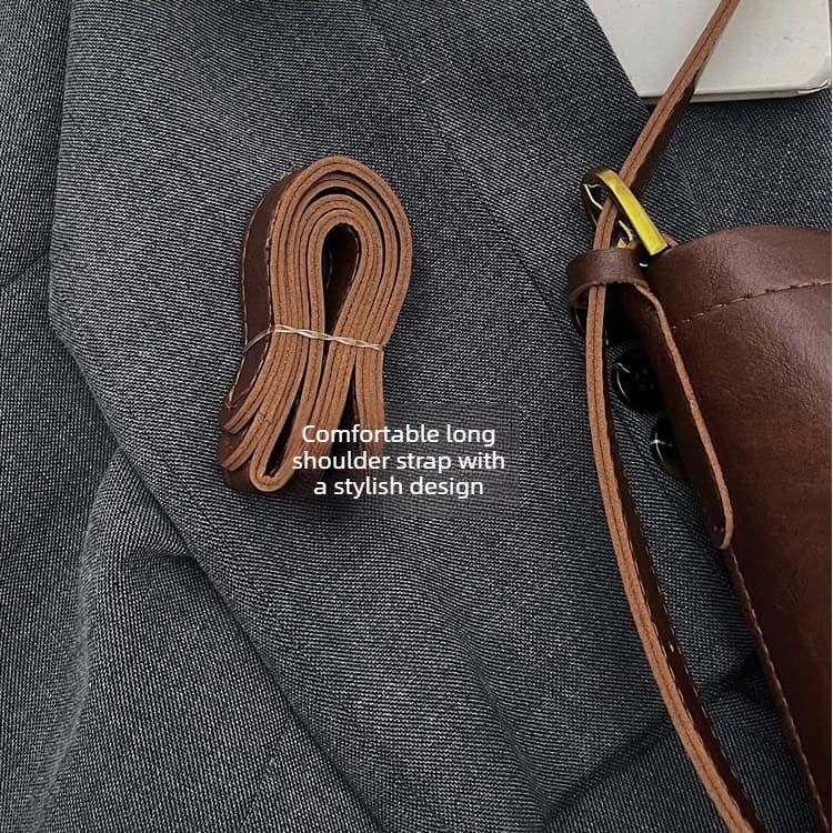 Retro Texture Bucket Bag Women's Shoulder Messenger Bag