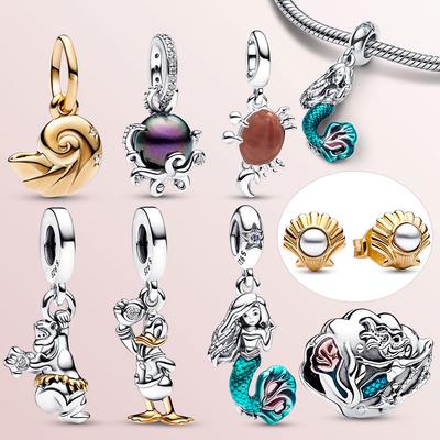 New The Little Shell Charms For Women Fit Bracelet Pendant For Necklace Diy Jewellry Friend Gifts