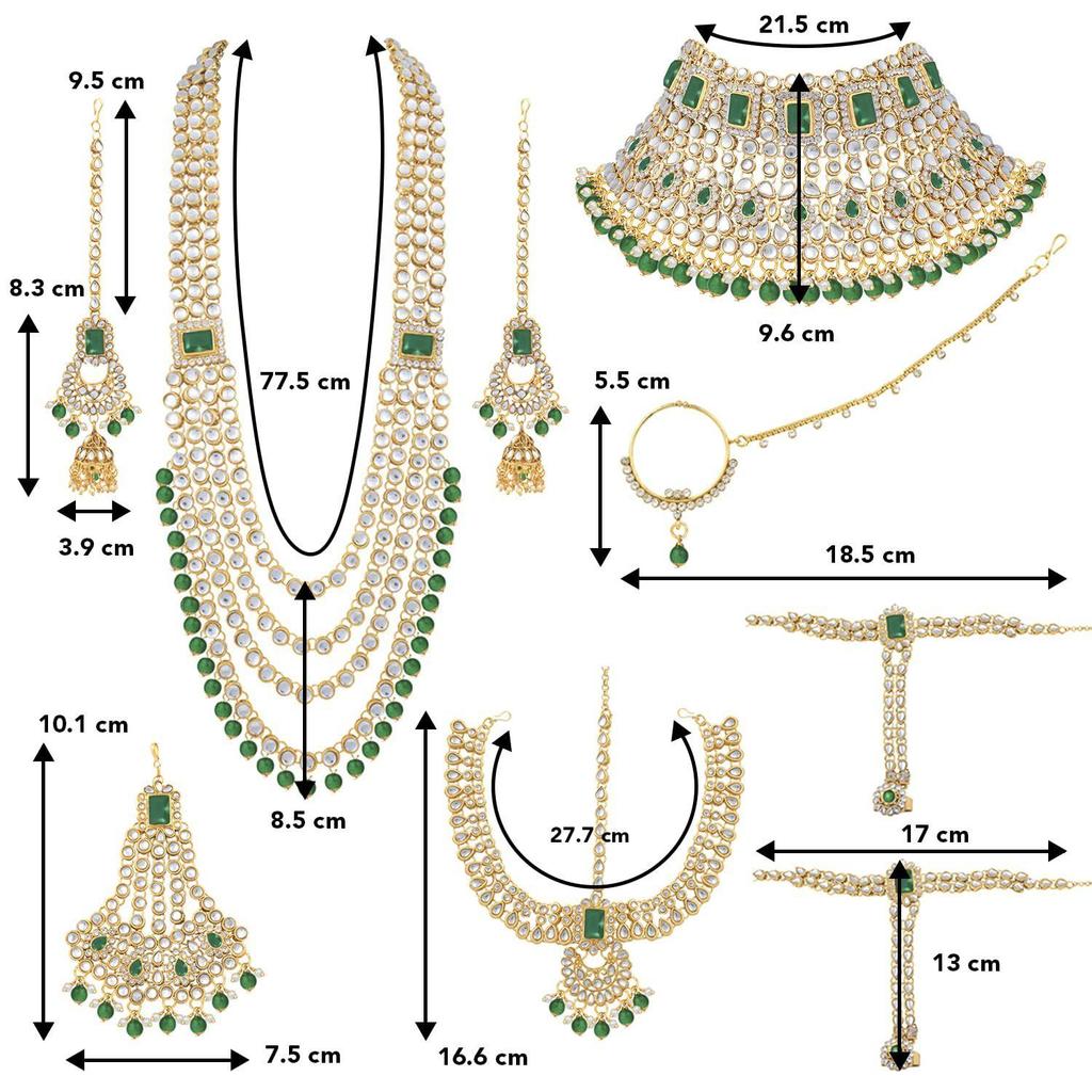 Ethnic Traditional Kundan Dulhan Bridal Jewellery Set Gift for Women