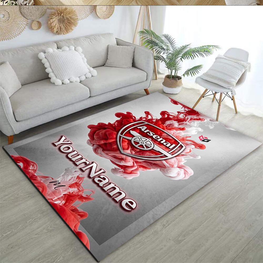 Arsenal Personalized Name Floor Mat Perfect for Living Rooms Dining Room Bedrooms Balcony Anti-slip Rug Anime Office Decor