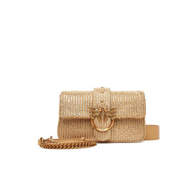 Сумка PINKO Love One Mini Slouchy Fl PE 25 PLTT 104340 A2CE золотистый