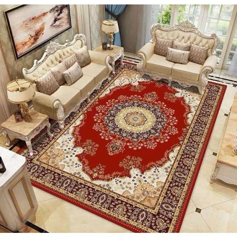 Europe Persia Style Retro Flowers Carpet Living Room Sofa Bedroom Study Kitchen Entrance Door Mat Non-slip Home Decoration Rug