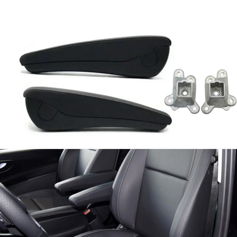 Black Left Right Front Seat Fold Armrest With Adjustable Bracket For Mercedes-Benz V-Class Vito Metris W447 W448 V260 2014-2022