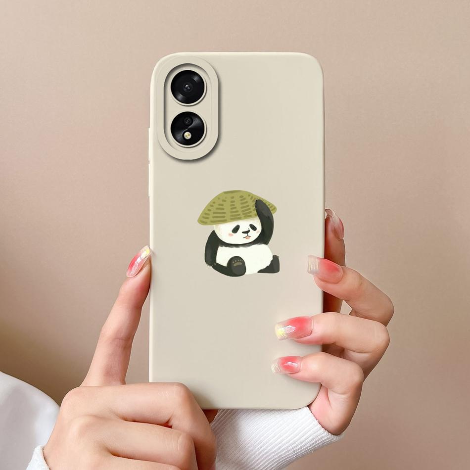 Case For Oppo A18 A38 4G Cover With Camera Protection Cool Astronaut Liquid Silicone Soft Back Covers For Oppo A 38 A 18 Housing