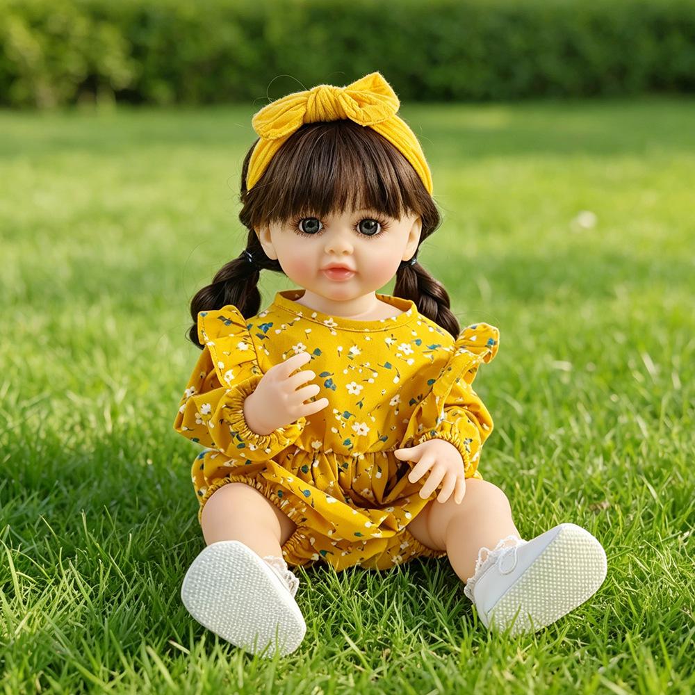 55cm Full Glue Lifelike Reborn Baby Doll with Russian Dialogue - Role-Playing Toy for Kids