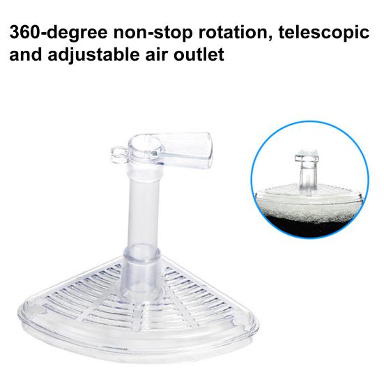 Aquarium Corner Filter Fish Tank Air Driven Sponge Filter Bio Filtration Corner Filter with Multi Kinds of Filter Media for Fry Shrimp Nano Fish Tank