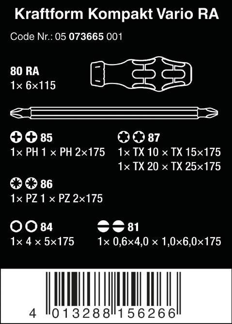 Kraftform Kompakt Vario Ra Sb Set, 7 Pieces - W05073665001