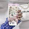 Pink Winter Christmas Tree Soft Silcone Phone Case for IPhone 17Air 17Pro 17 Pro Max 16 15 14 13.12 11 Pro Snow Landscape Cover