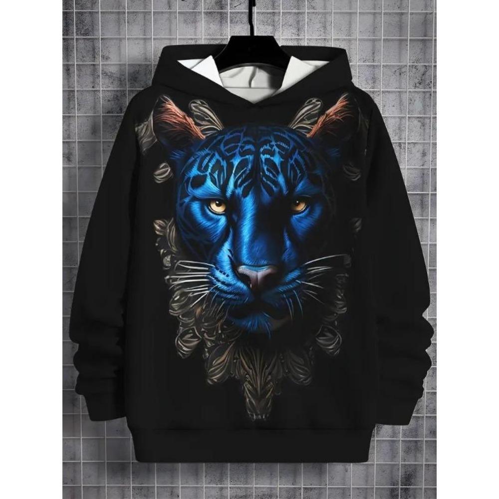 Fashion Men and Women's Hoodies Cartoon Animal 3D Print O-Neck Pullover Casual Outdoor Sweatshirt Kids T-shirt Top Clothing