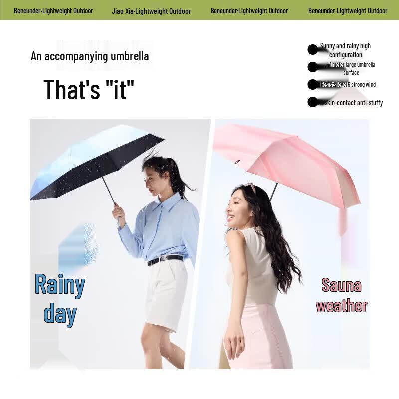 beneunder Ultra-Thin UV Protection Portable Folding Umbrella