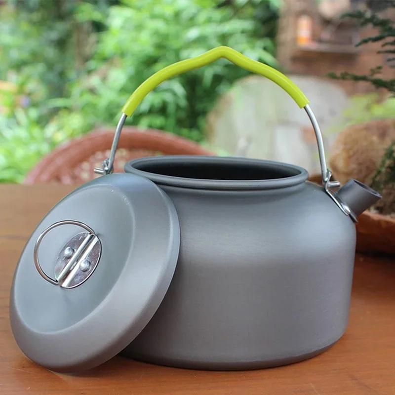 Outdoor Portable Teapot Coffee Pot for Camping, Open Fire Cookware for Travel and Picnic, Boiling Water