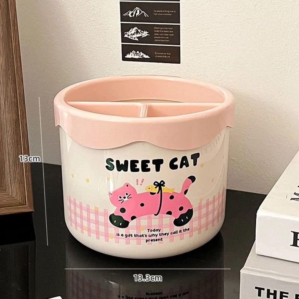 

Open Top Desktop Storage Box Large Capacity Pen Holder Bathroom Storage Rack School Stationery розовый