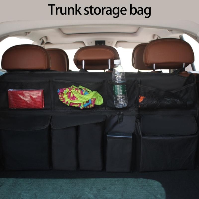 Car Seat Back Storage Bag With Multiple Pockets For Water Bottles Electronics Car Interior Organization