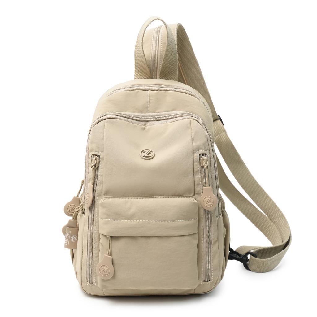 Schoolbag1011 new multi-function multi-pocket fashion versatile backpack breast bag casual messenger bag light travel backpack