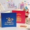 3D Happy Birthday Card Christmas Gift Card Birthday Cake Pop-Up Greeting with Envelope Christmas Invitation Cards