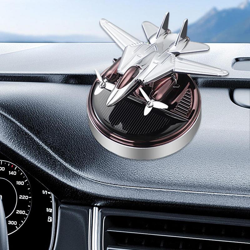 Solar Car Air Freshener Helicopter Automatic Rotation EssentialOil Diffuser Dashboard Camouflage Ornament Car Accessories