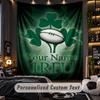 TapestryIreland Rugby Custom Name Text Personalized Wall Hanging Tapestry Home Wall Decor