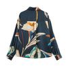 2025 Autumn European Style Women's Long Sleeve Loose Printed Draping Shirt
