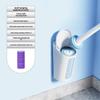 Disposable Wall-Mounted Bathroom Cleaning Brush with Replacement Heads