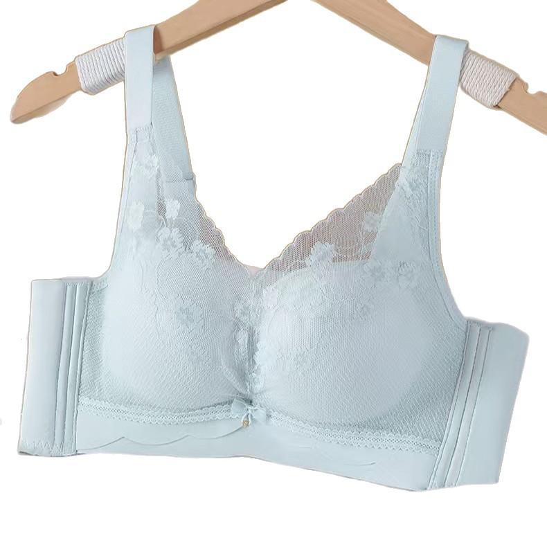 Women Lace Bra Fixed Cup Anti Sagging Antibacterial Soft Lightweight Luxury Bra Comfortable Supportive Shaping Thin Underwear