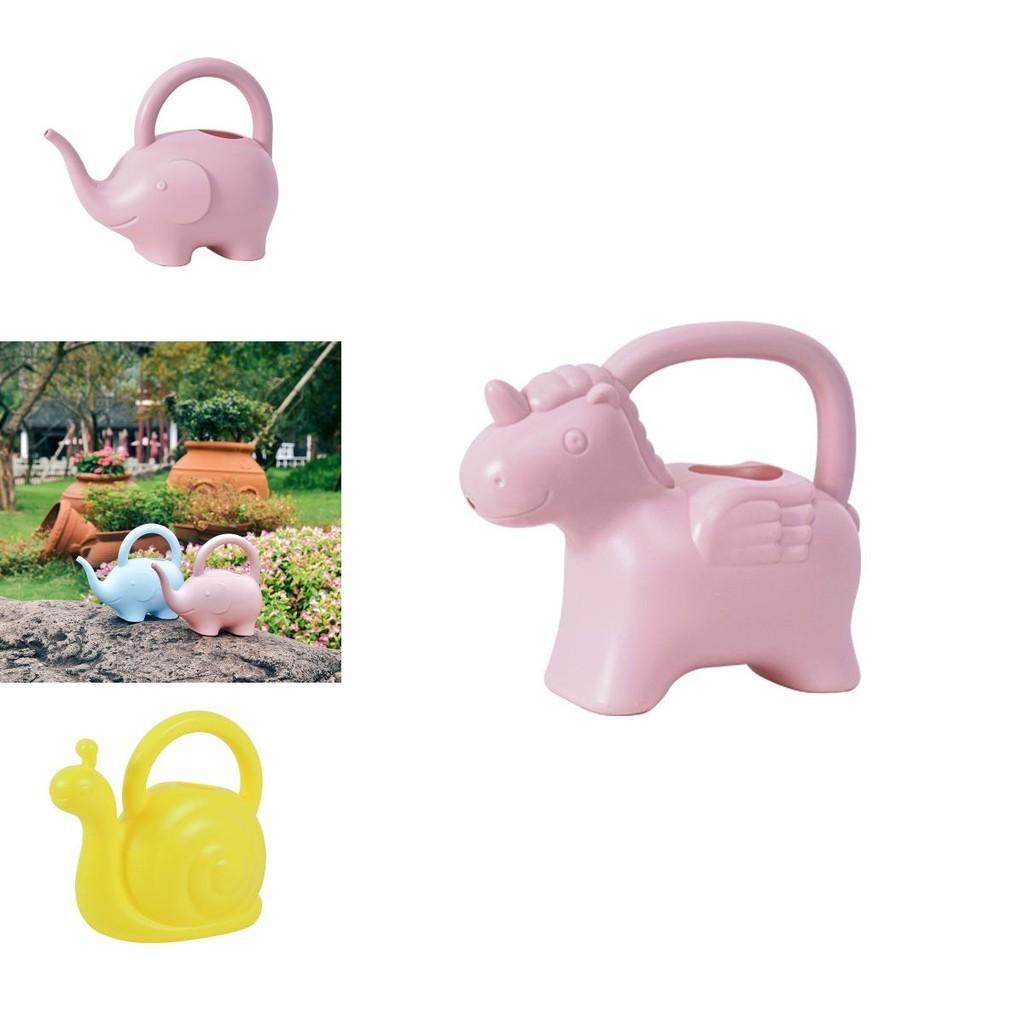 Colorful Gardening Watering Pot For Kids Cute Cartoon Elephant Design 1l Capacity