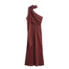 Jnleaog New Women clothes Western Style French style Design Asymmetric Scarf Midi Dress 5029170