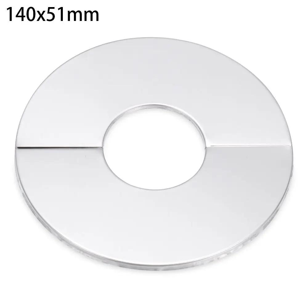 Black Shower Faucet Decorative Cover Chrome Finish Stainless Steel Wall Flange Water Pipe Wall Covers Bathroom Faucet Accessory