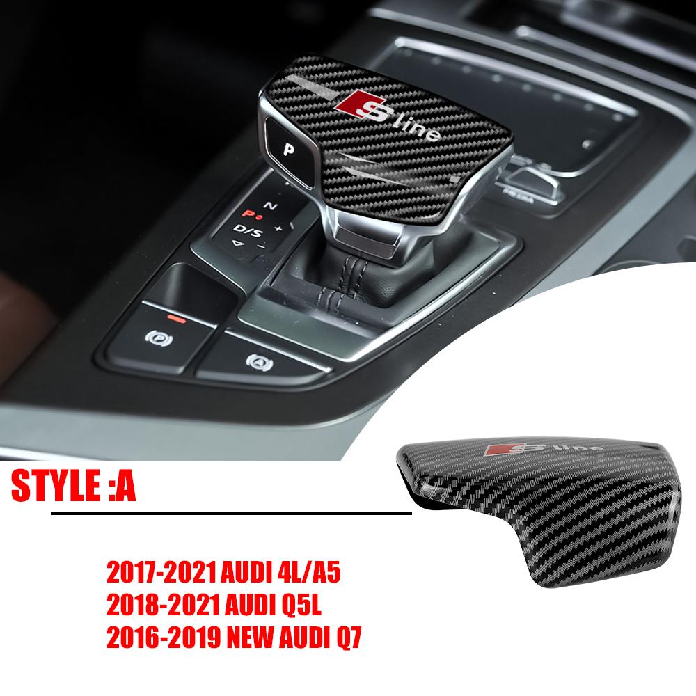Car Emblem Gear Shift Knob Manual Gear Stick Head Shift Knob Cover Trim Sticker For 4IYEJ A3 2014-2018 A6L 2016-2018 A7 2015-2018