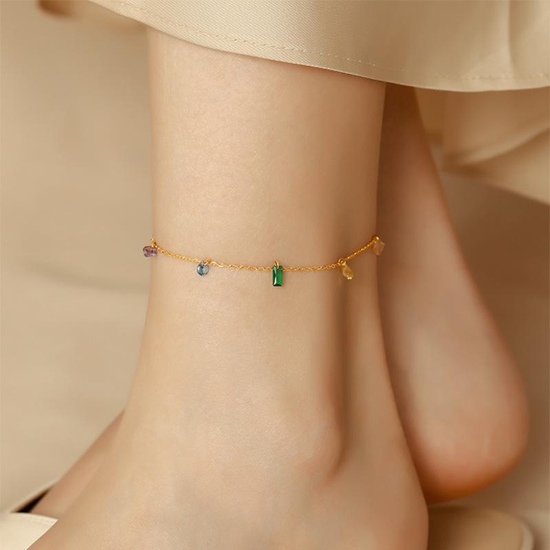 

Midsummer Night s Dream Rainbow Titanium Steel Necklace Choker Bracelet Set Jewelry Fade-Resistant