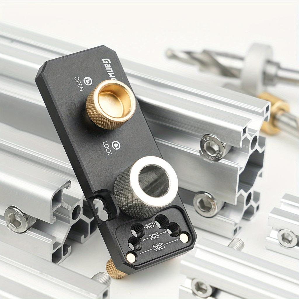 Aluminiumprofil-Schienenbohrführung mit Schiebern und M10 Senk-Stufenbohrer, Vertikaler Locher für 20#30#40# Aluminiumprofile