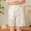 Home pants cartoon beach pants pajama pants cloud cotton shorts loose and thin casual summer can be worn outside the new high waist