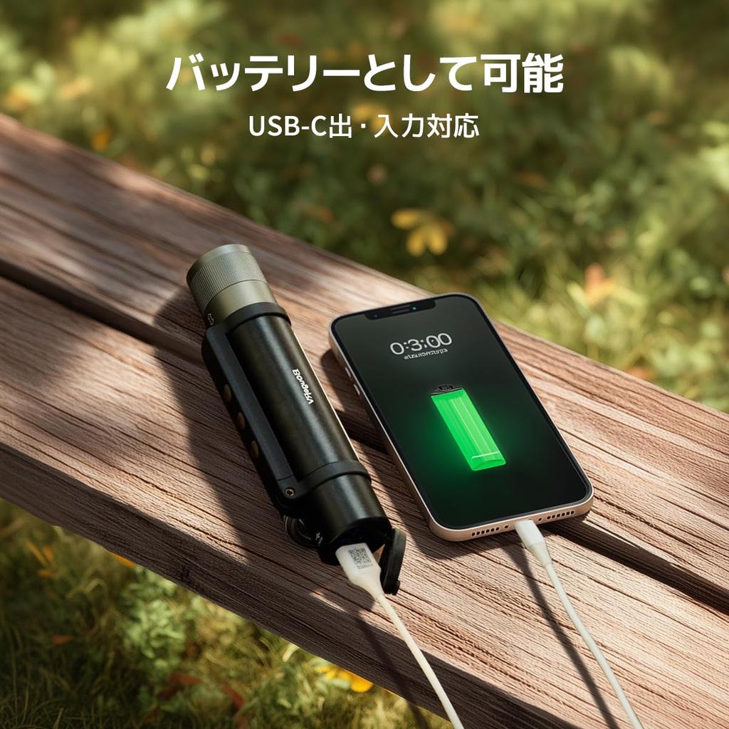 BougeRV Tactical 1000lm High 240m Powerful 26000mAh 6 Charging Power 7 Dimming Aluminum IPX4 COB Work Recommended for Disaster Power and Emergency