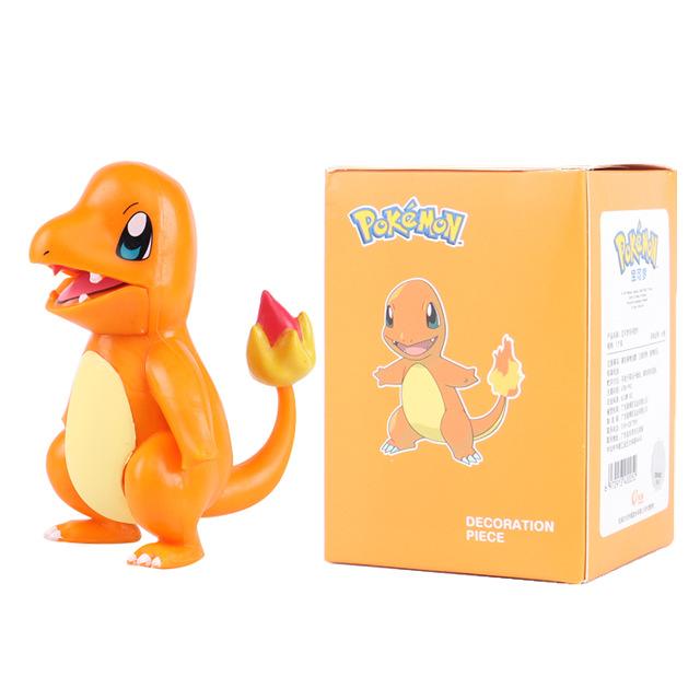 Original Cute Pokemon Model Toy Pikachu Charmander Bulbasaur Eevee Snorlax Action Figure Desktop Ornament