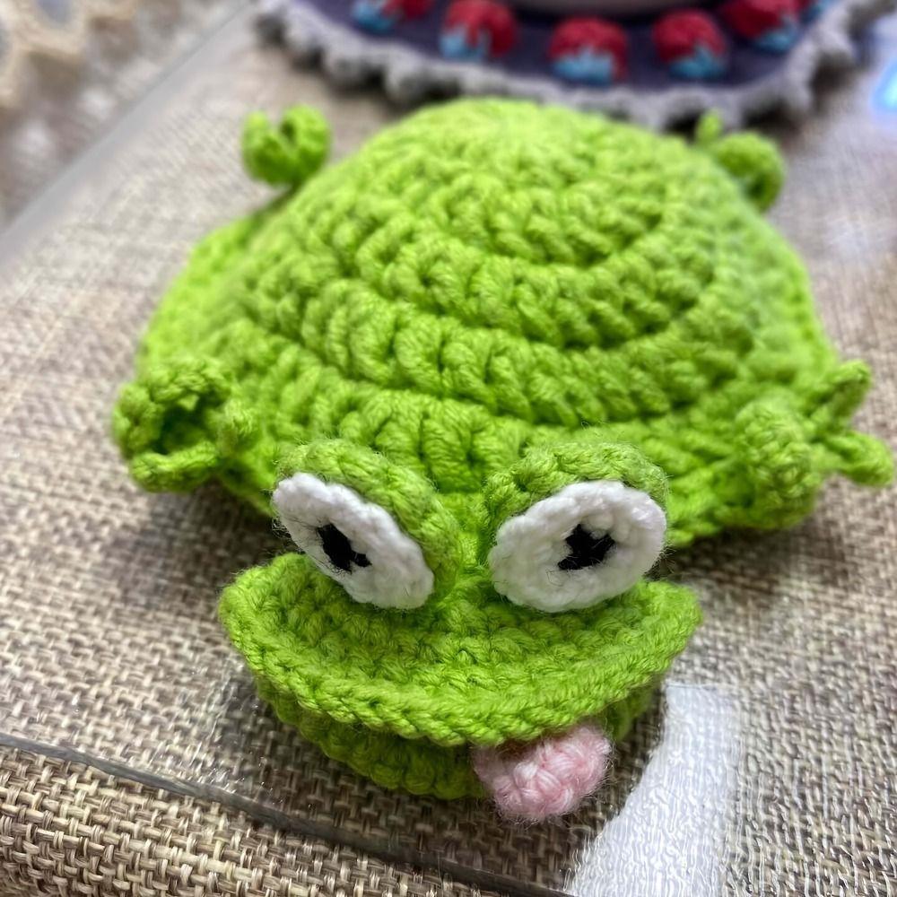 Non-Slip Woven Frog Coaster Pressable Drink Insulation Pad Gift Water Cup Mat Cafe Use
