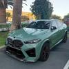 High Quality ABS For BMW X5M F95 X6M F96 LCI 2026+ Car Front Bumper Lip Spoiler Body Kit Glossy Black Carbon Fiber Look