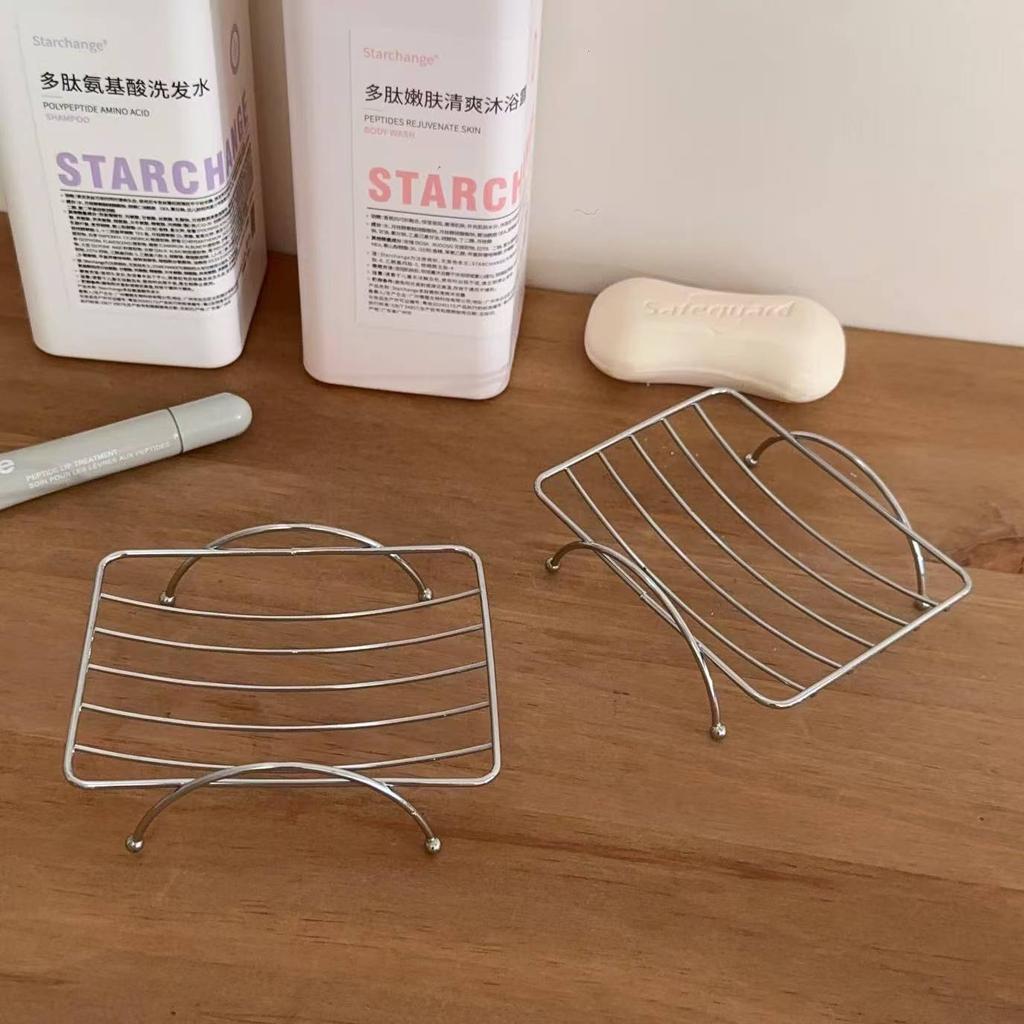 Suction Cup Soap Dish No Drill Wall Mounted Drainage Rack Bathroom Soap Holder Stainless Steel Grid Organizer For Home Bathroom