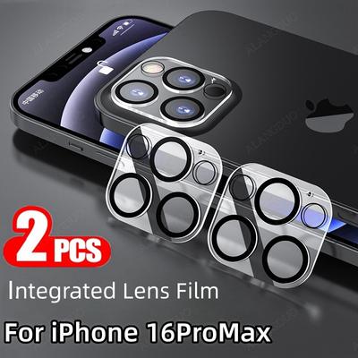 2PCS Integrated Lens Film For iPhone 16 Pro Max Full Cover Lens Protection For iPhone 16Promax 15Promax Camera Lens Protector