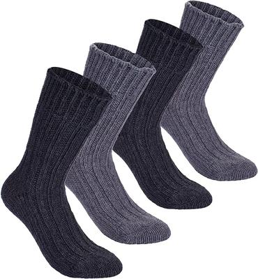 4 pares de meias de lã quentes NEEDIVYOU meias de inverno para adultos aconchegantes e confortáveis