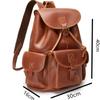 Cowhide Backpack Men's and Women's Casual Genuine Leather Backpack for High School Students Simple School Bag