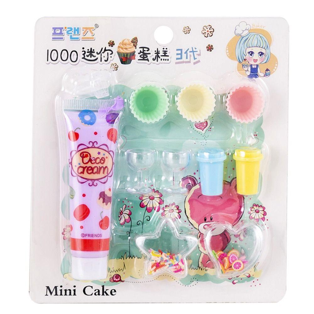 DIY Cake Model Simulation Cream Play House Toy Cartoon Ice Cream Dessert Making  Decoration