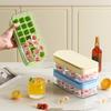 Food Grade Silicone 2in1 Ice Cube Straw Cups Press Type Ice Cube Tray Ice Tray Mold  Travel