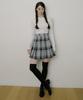 Riorg Eot Checkered Pleats Mini Skirt Gray