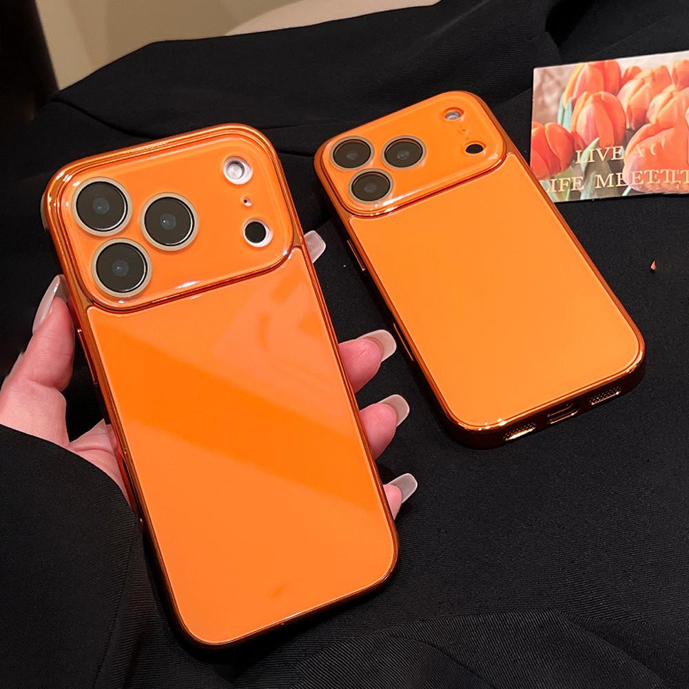 Fashion Plating Tempered Glass Phone Case For For Iphone 17 16 15 14 13 12 11 Pro Max Camera Lens Protection Shockproof Glossy Cover